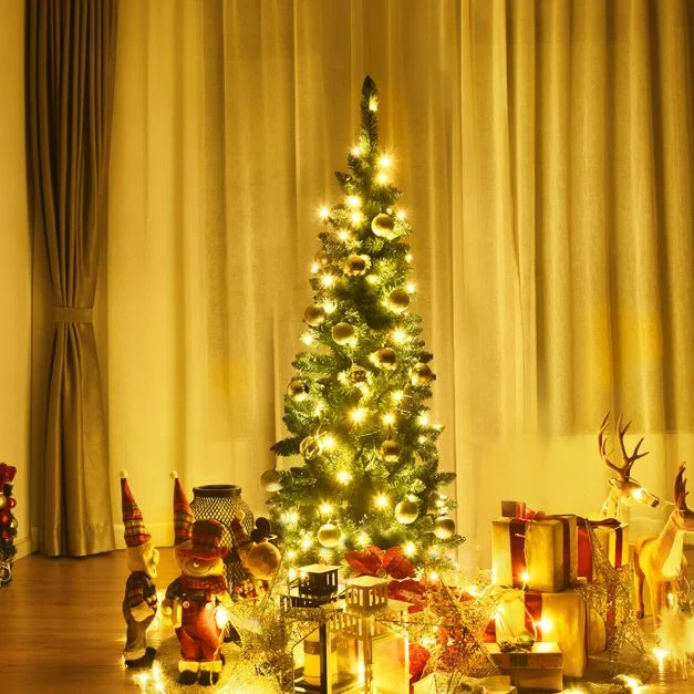 How to Decorate an Artificial Pencil Christmas Tree
