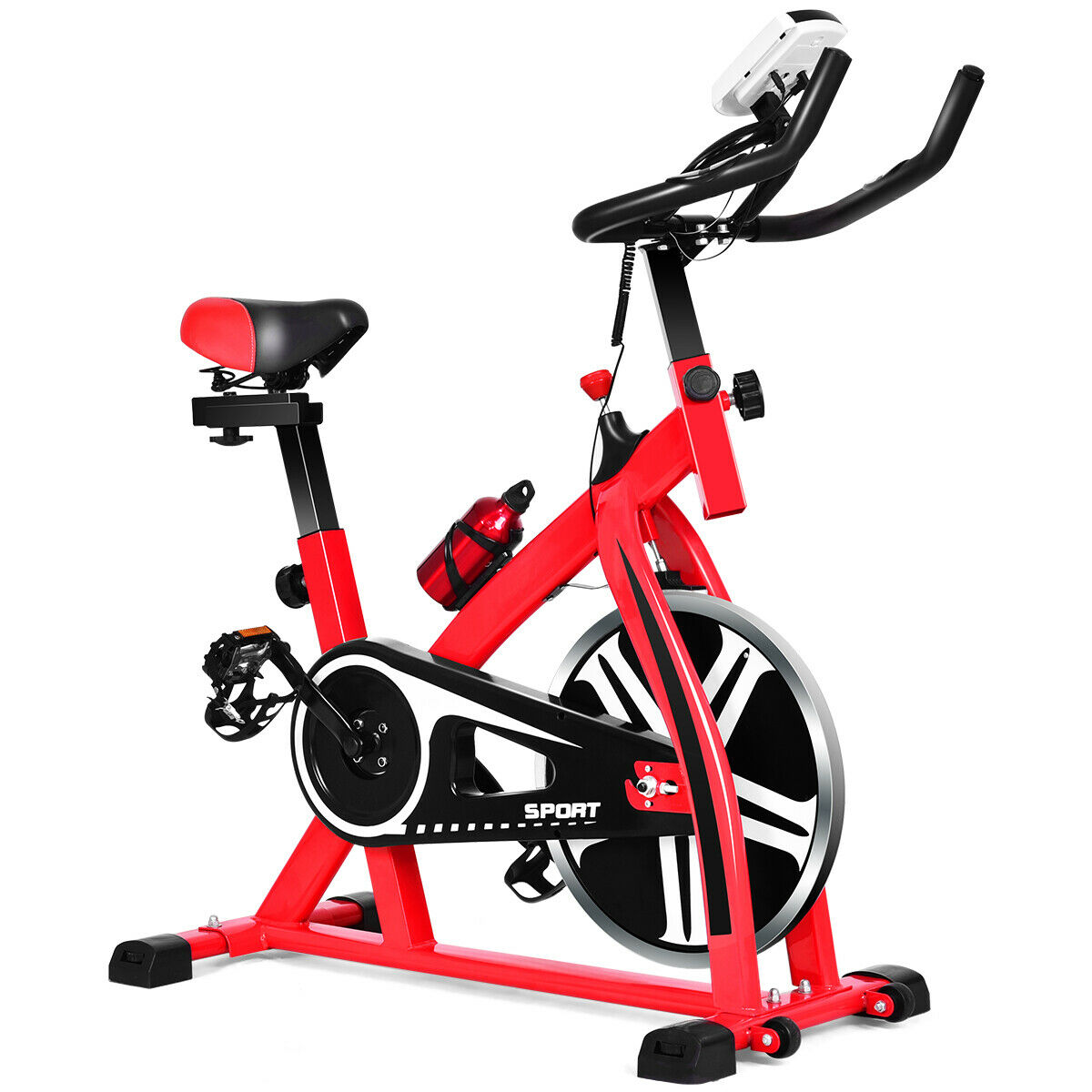 Exercise Bike Fitness Cycling Cardio Red & Black