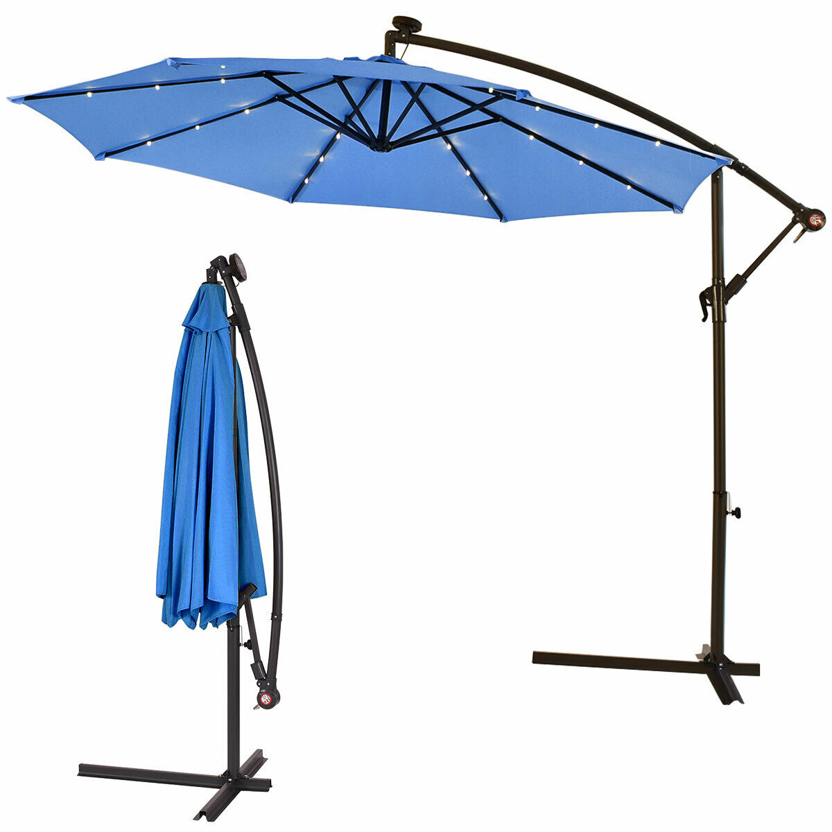 3m Cantilever Garden Parasol with LED Lights