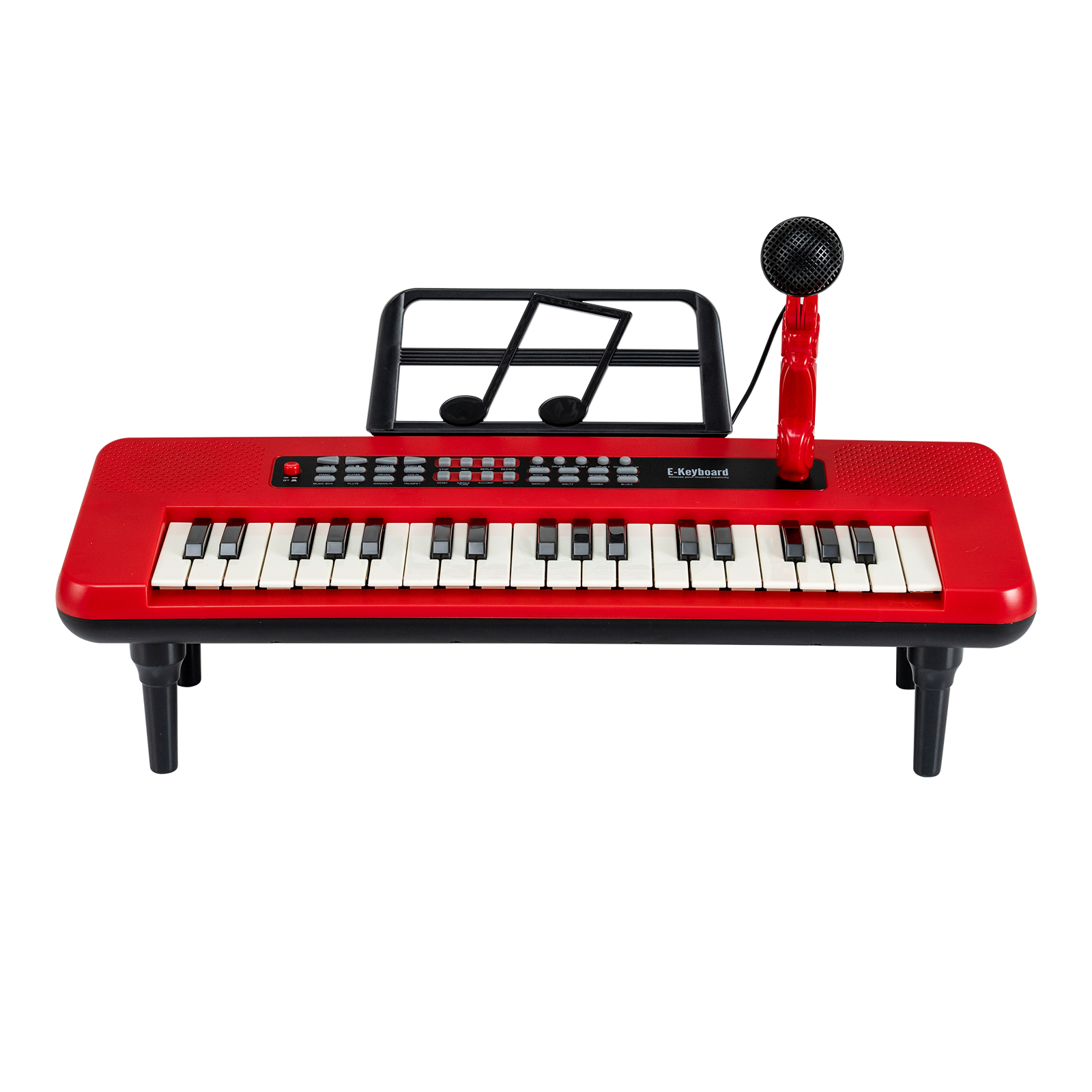 Costway Red 37 Keys Kids Portable Piano Keyboard With Microphone And Music Stand