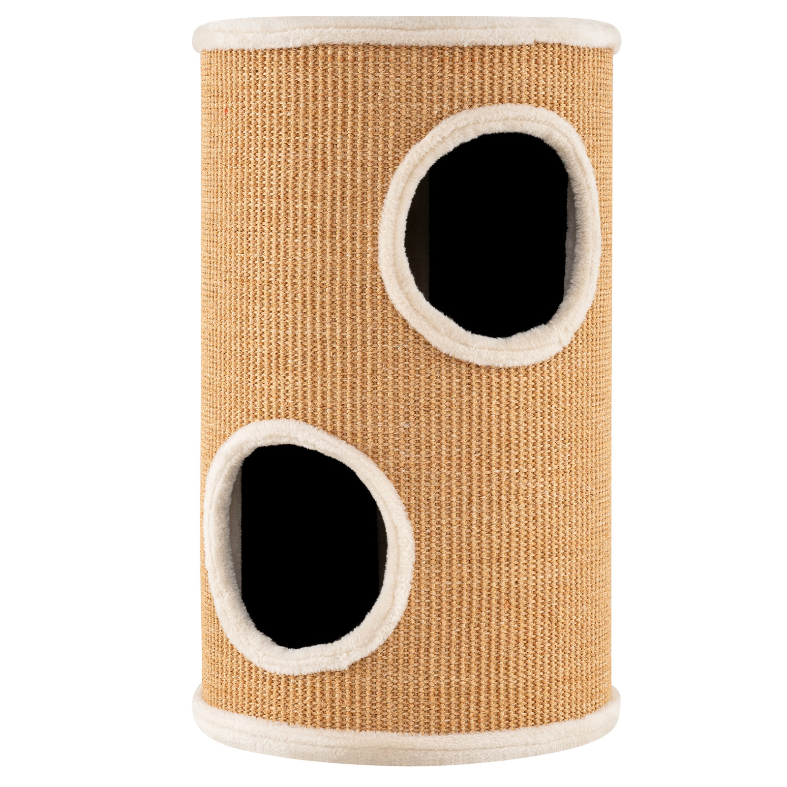 Costway Brown 4-Story Cat Condo With Sisal Scratching Pad And Napping Plush Bed