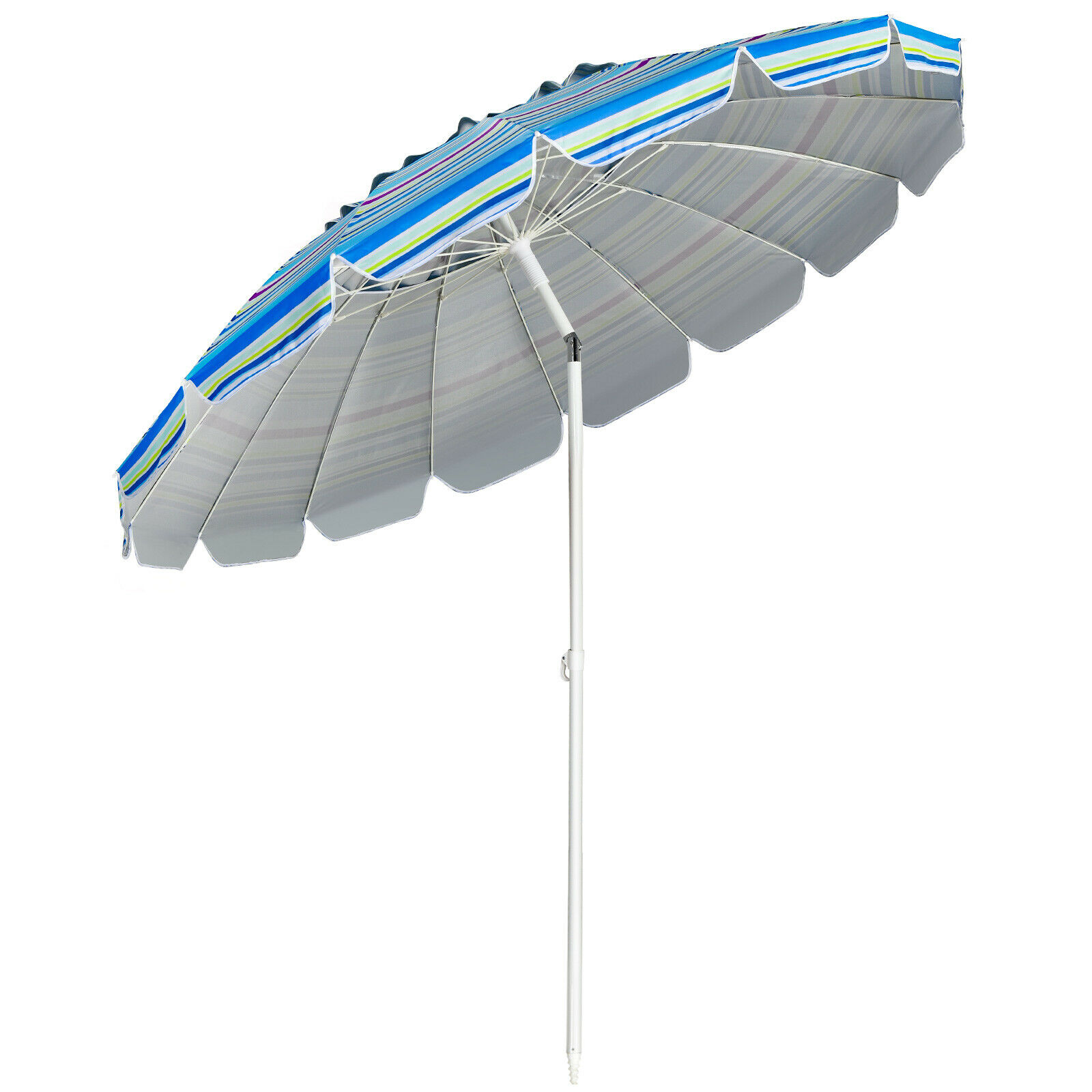 2.45M Beach Umbrella UPF50 Sunshade Shelter 