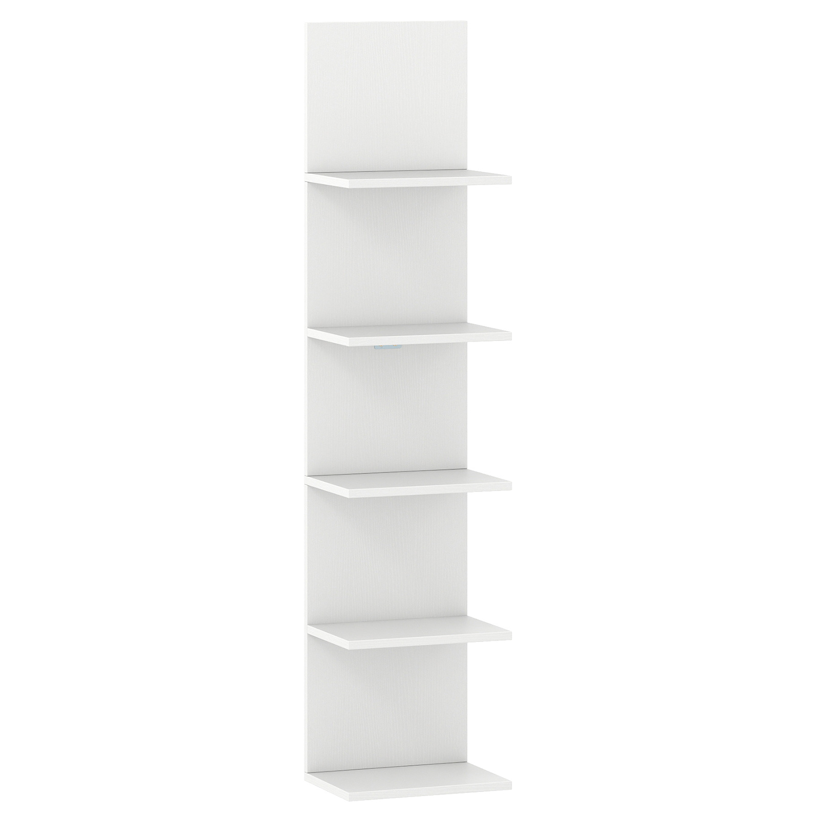 Costway White 5-Tier Wall Shelves Vertical Floating Storage Shelf Unit