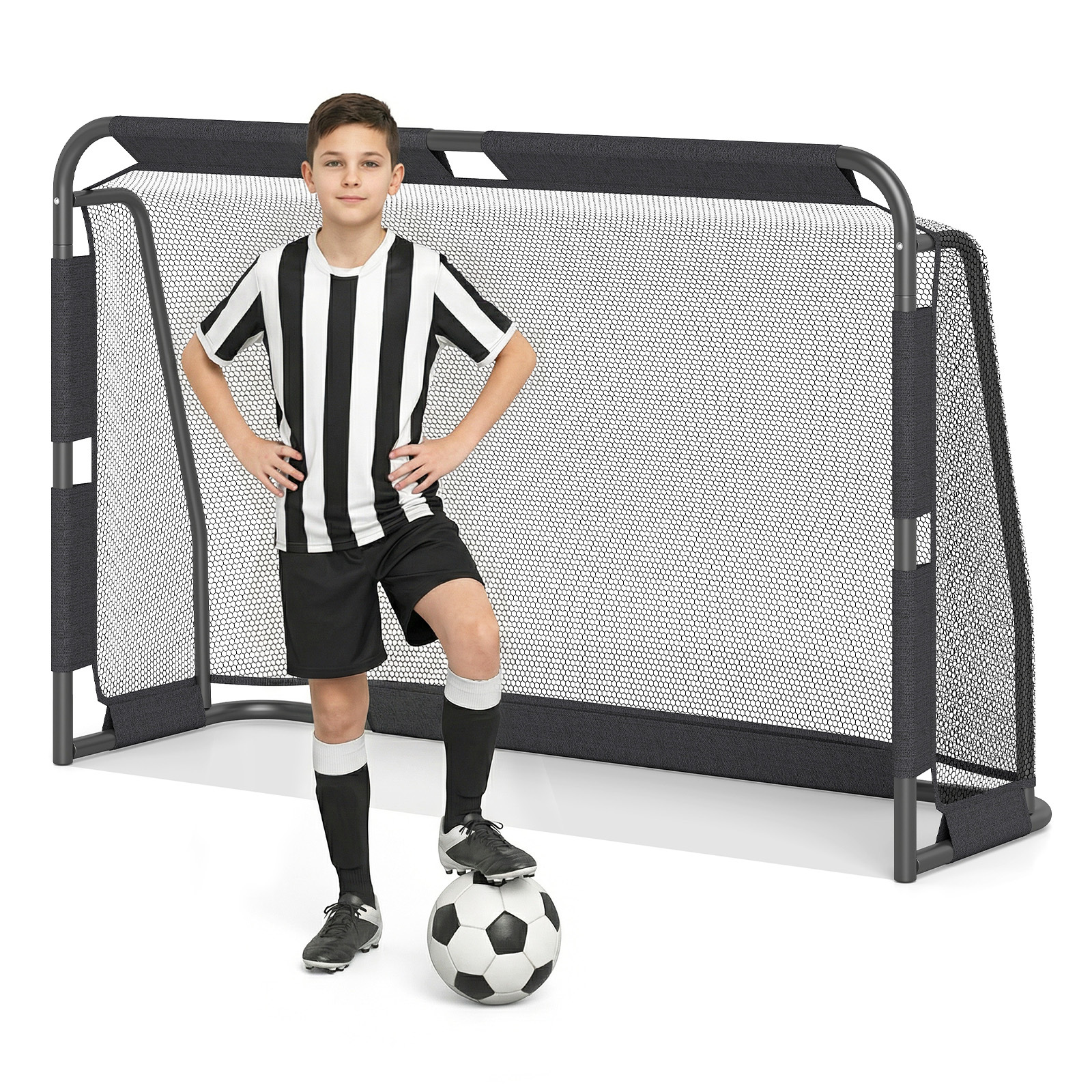 Costway 6 X 4 Ft Soccer Goal Set For Backyard With Net And Anchoring System