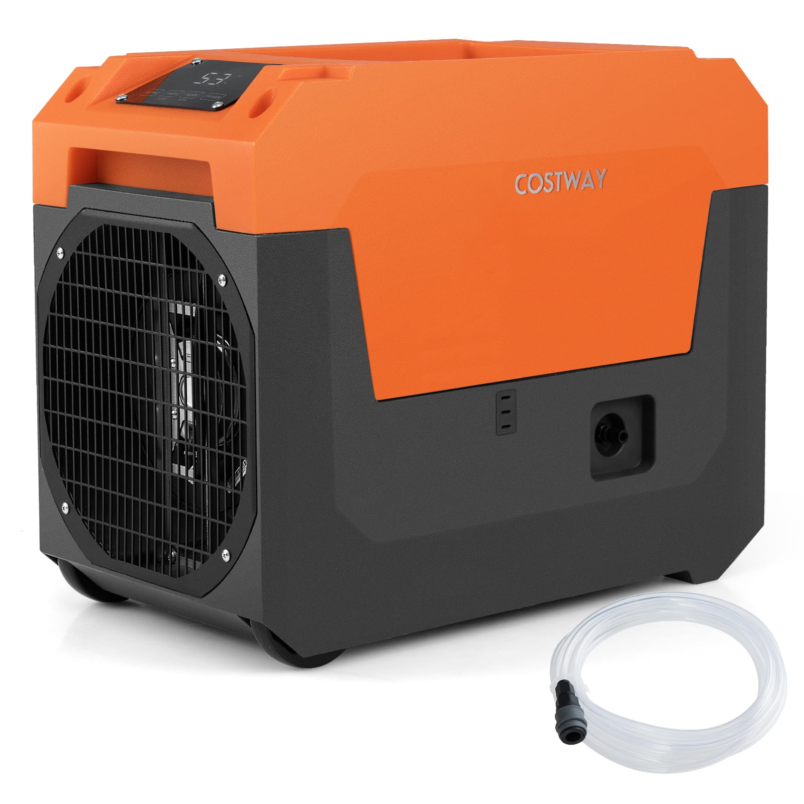 Costway Orange 60L/Day Commercial Dehumidifier With Pump Portable Industrial Dehumidifier