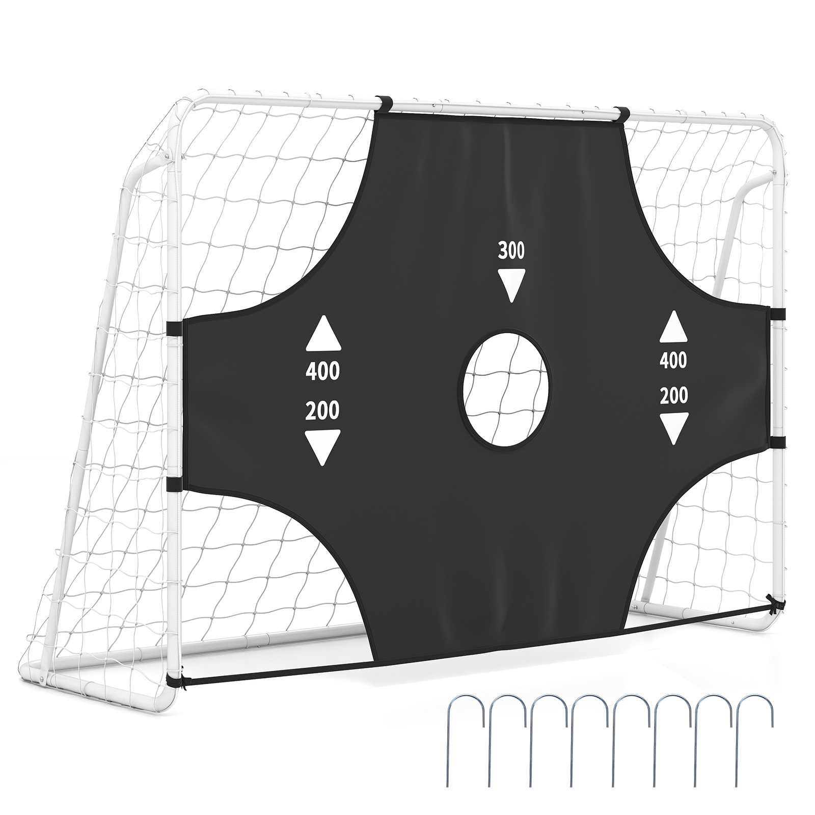 Costway 7 X 5 Ft Soccer Goal Set For Backyard With Removable Target Cloth