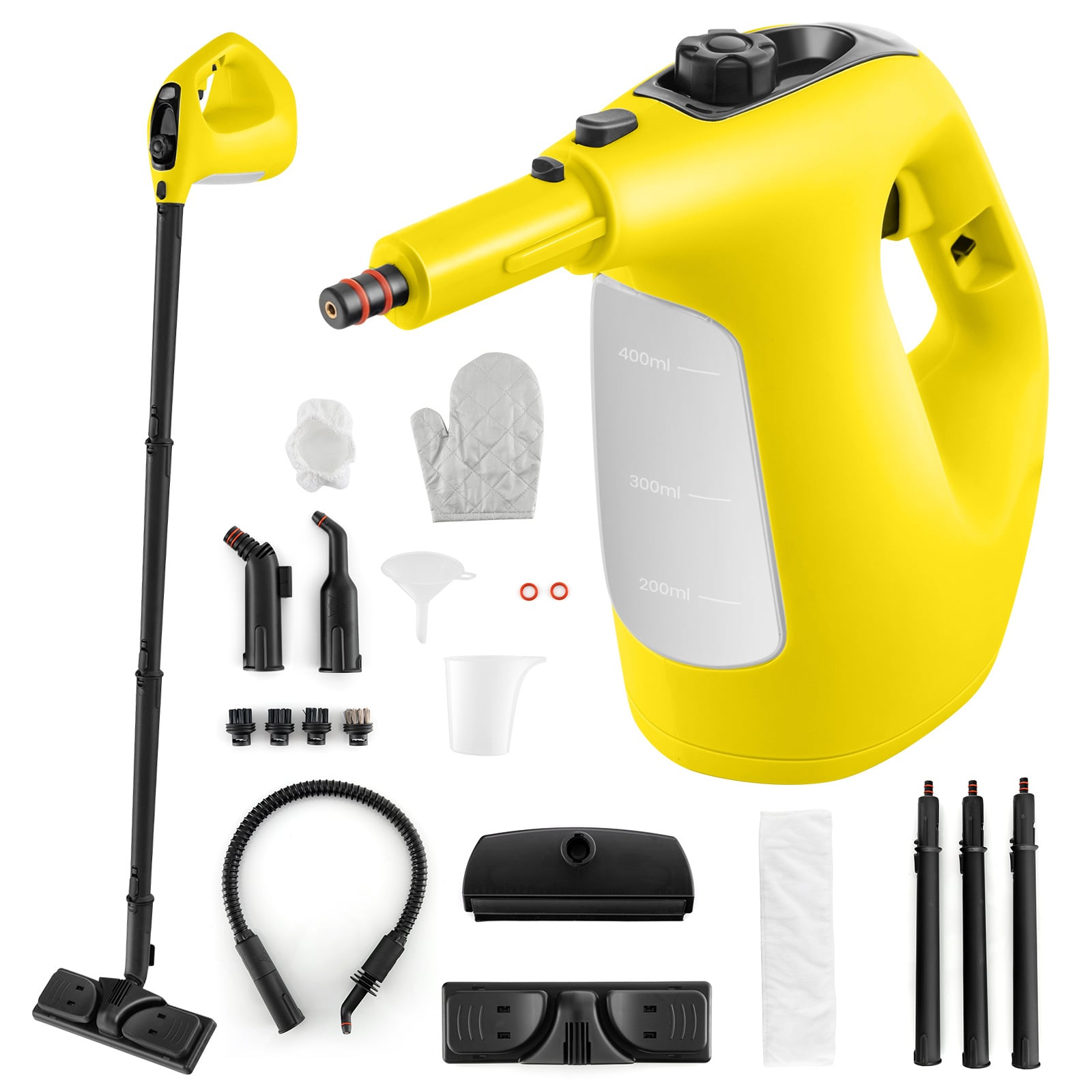 Costway Yellow Multi-Surface Handheld Steam Cleaner With Safety Lock