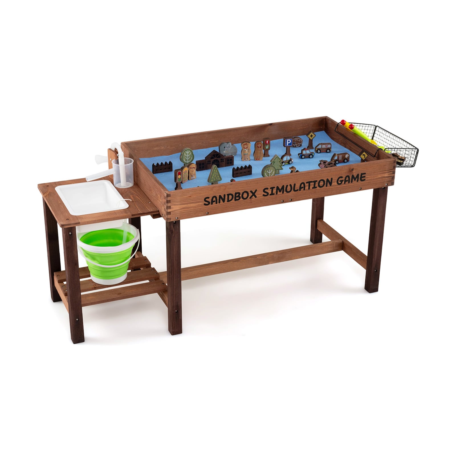 Costway Sensory Table With Water Pump And Sink Toddler Activity Table With 33 Sand Table Toys
