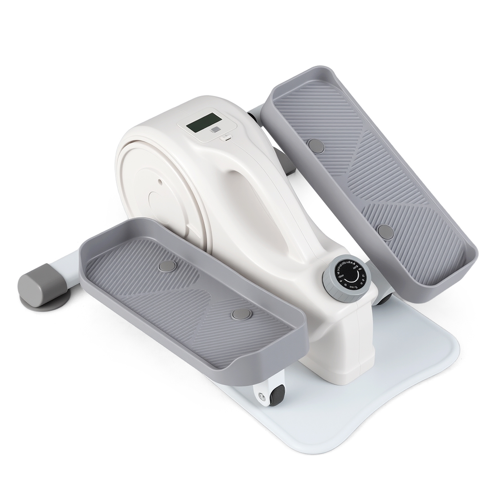 Costway White Under Desk Elliptical Pedal Exerciser With Forward