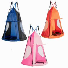 2-in-1 Kids Nest Swing with Detachable Play Tent