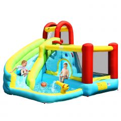 Inflatable Bouncy Water Castle with Slide and Water Gun