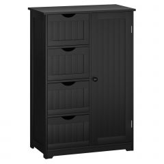 Freestanding Storage Cupboard with Adjustable Shelf and Drawers