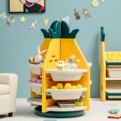 Kid's Pineapple Design 360° Rotation Toy Storage Organiser
