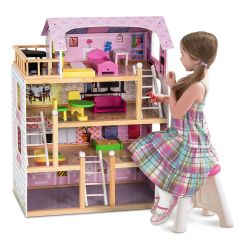Wooden Doll's House with Accessories