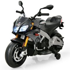 Costway Kids 12v Electric Aprilia Licensed Motorbike with LED Lights and Music