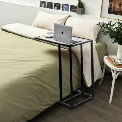 C-Shaped Industrial Sofa Side End Table