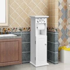 Freestanding Bathroom Cabinet with Toilet Roll Holder