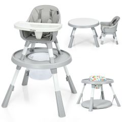 6-in-1 Baby Highchair with Double Tray and Storage