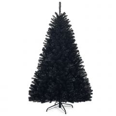 Artificial Black Christmas Tree with Solid Metal Legs