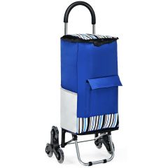 Foldable Stair Climber Shopping Trolley / Sack Barrow with Strap and Hooks