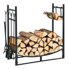 Wood Stacker Stand with Kindling Holders