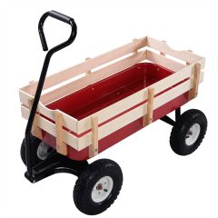 Garden Wagon with Wooden Railings