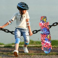 22" Skateboard with LED Light Up Wheels
