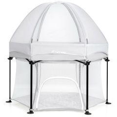 Portable Baby Playpen with Breathable Mesh and Removable Canopy