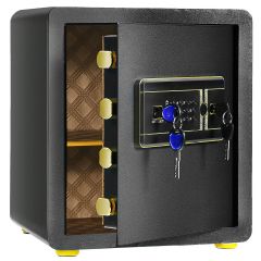 Digital Security Safe Box with Removable Shelf for Cash Jewelry Deposit 