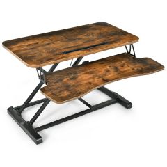 Costway Adjustable Standing Desk with Keyboard Tray