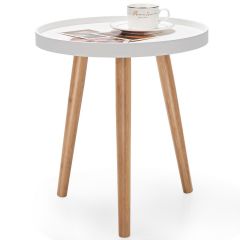 Round Wooden Tripod Coffee Table