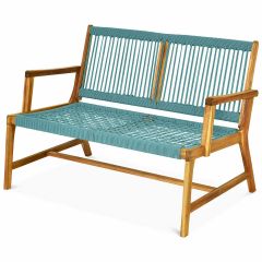 2 Seater Garden Acacia Wooden Bench Chair for Balcony