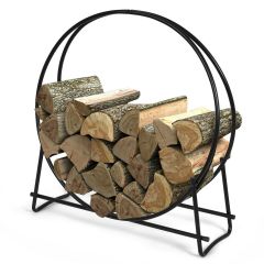 Round Firewood Rack for Indoor and Outdoor