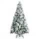 Snow Flocked Christmas Tree with 652 Branches and Berries