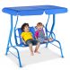 Kid's 2-Seat Swing with Safety Belt & Adjustable Canopy