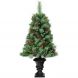 4FT Snow Flocked Artificial Christmas Tree with Red Berries