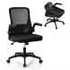 Ergonomic Mesh Office Chair with Folding Back and Flip up Arms