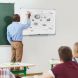 Double Sided Magnetic Whiteboard with Wall Mountings 90 x 60cm