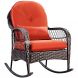 Costway Rattan Rocking Chair with Cushions