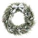 60CM Snow Flocked Christmas Wreath with Pine Cones and Berries