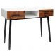 Industrial Console Table with 2 Drawers and Middle Open Shelf
