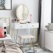 Dressing Table with Vanity Mirror and Stool