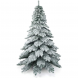 6FT Snow Flocked Hinged Alaskan Pine Christmas Tree with Metal Stand