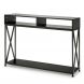 2-Tier Console Table with Open Shelf and Storage Compartments