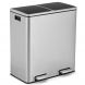 Double Recycle Pedal Bin wth Dual Removable Compartments for Home