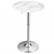 Modern Round Marble Bar Table with Silver Leg and Base