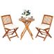 Costway 3 Piece Folding Bistro Set with Cushions for Patio