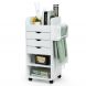 Rolling Craft Storage Cart with 3 Drawers and Lockable Casters