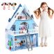 Wooden Kids 3 Storey Doll House With Furniture Accessories