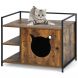 Large Cat Hidden Cabinet with 2 Wooden Shelves and a Desktop